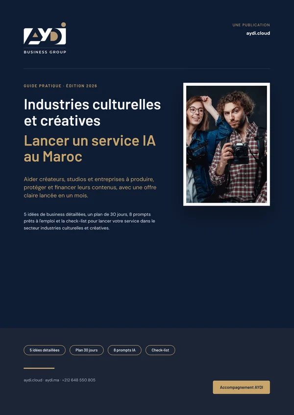 Couverture du guide Industries culturelles et créatives