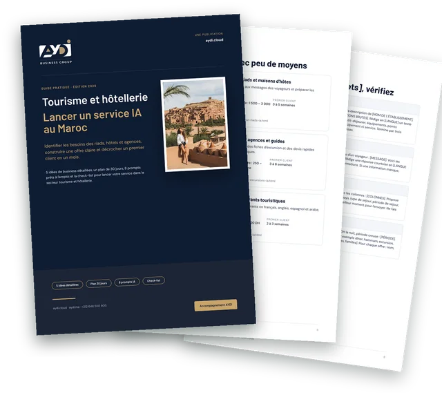Couverture et pages intérieures du guide Tourisme et hôtellerie 2026